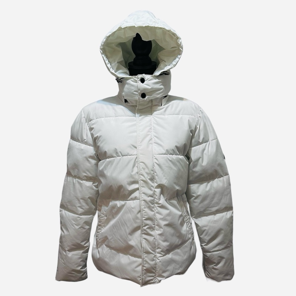 Zyia Active White Aspen Puffer Jacket Women’s Medium with‎ Removable Hood